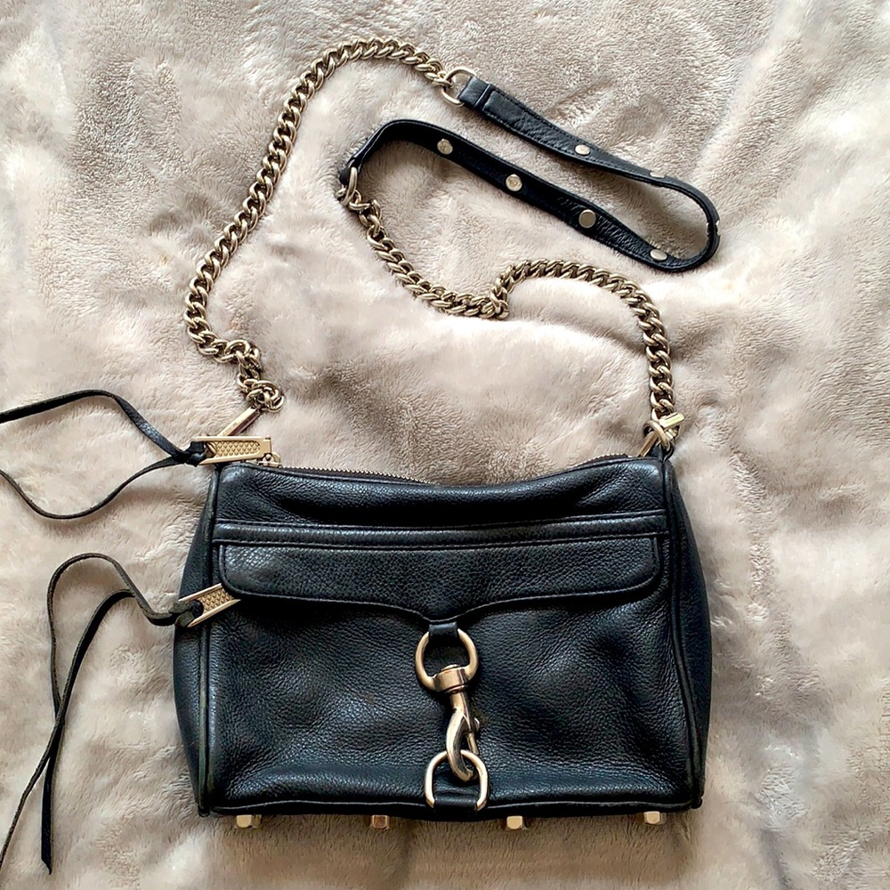 Black and silver Rebecca minkoff purse